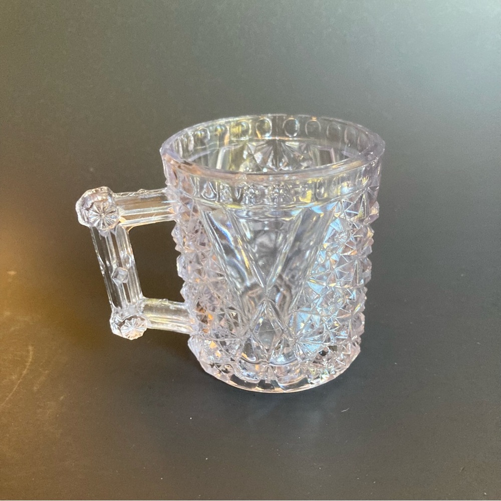 Vintage Early American Pattern Glass Thumbelina Glass Mug